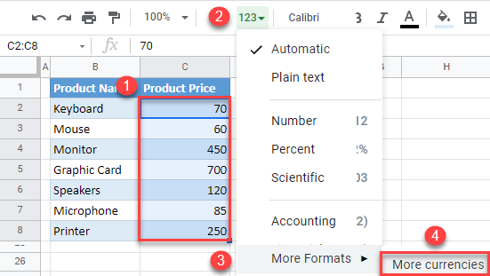 How To Insert Rupee Symbol In Excel Google Sheets Automate Excel