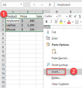 How To Shift Columns Down In Excel - Howell Themixer