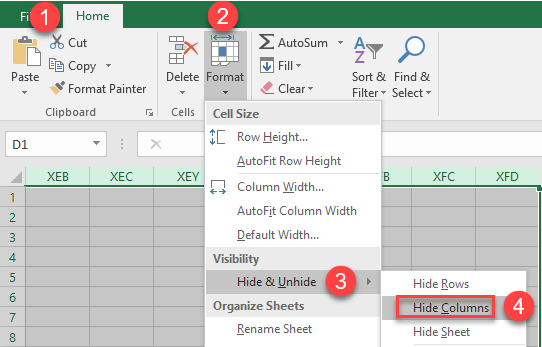 How To Hide Unused Cells In Excel Google Sheets Automate Excel