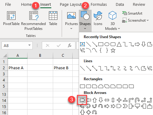 How To Insert A Shape In Excel Google Sheets Automate Excel