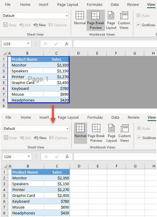 How To Return To Normal View In Excel Automate Excel