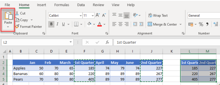 How To Copy And Paste Multiple Cells In Google Sheets