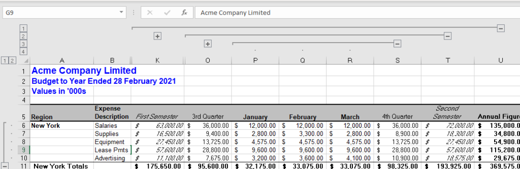 How to Group Cells (Rows / Columns) in Excel & Google Sheets - Automate ...