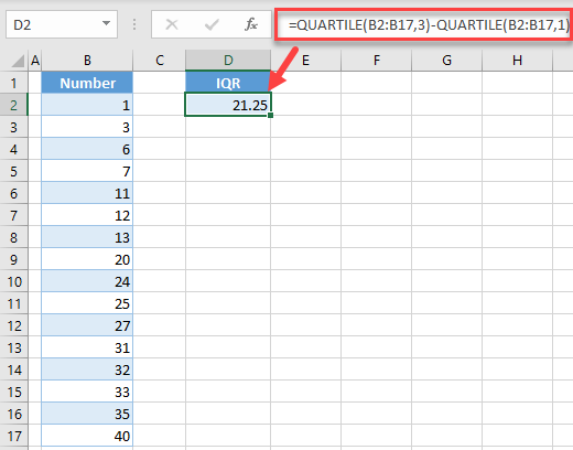 Excel And Interquartile Range 