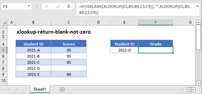 XLOOKUP Returns 0 Return Blank Instead Excel Automate Excel