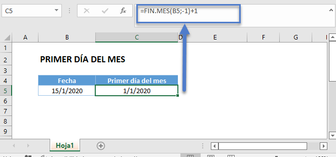 Formula Para Calcular El Primer Dia Del Mes En Excel Templates