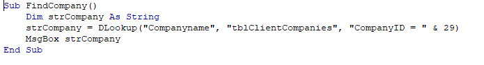 Access VBA DLookup - Automate Excel