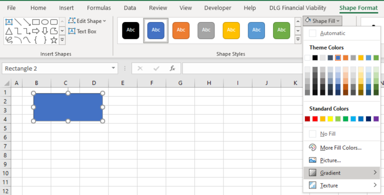 how to add shapes in google sheets
