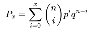 kumulative binomialverteilung formel