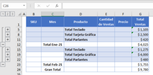 Expandir / Contraer Filas o Columnas en Excel y Google Sheets ...