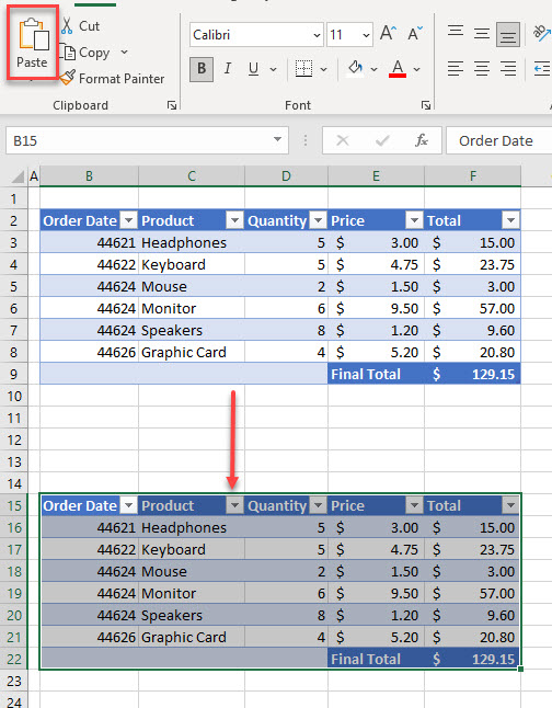 How To Copy Paste A Table In Excel Google Sheets Automate Excel