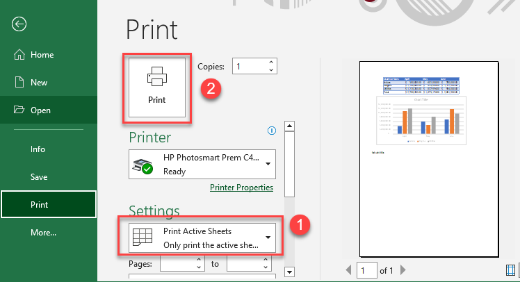 How to Print a Chart / Graph in Excel & Google Sheets - Automate Excel