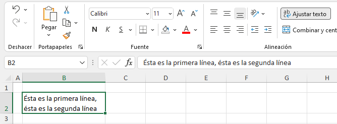 Celda Texto Ajustado en Excel