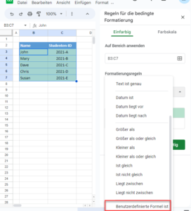 Bedingte Formatierung Basierend Auf SVERWEIS-Ergebnis - Excel & GS ...