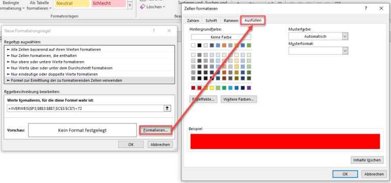 Bedingte Formatierung Basierend Auf XVERWEIS-Ergebnis - Excel ...