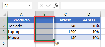 Celdas Insertadas y Celdas Desplazadas a la Derecha en Excel