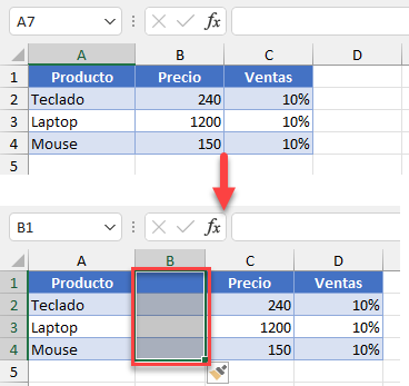 Cómo Insertar y Desplazar Celdas Hacia la Derecha en Excel
