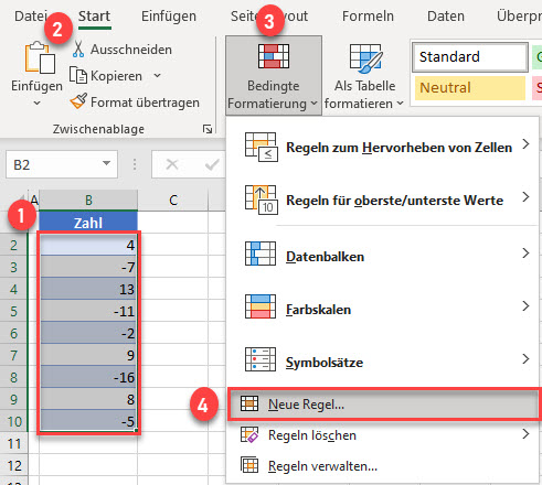 Negative Zahlen In Excel Und Google Sheets Rot Darstellen Automate Excel