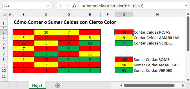 C mo Contar O Sumar Celdas Con Cierto Color En Excel Automate Excel