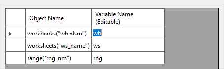 settings rename variables