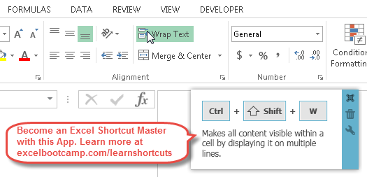 Excel Wrap Text Shortcut Become A Shortcut Expert